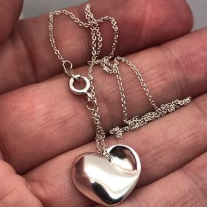 Tiffany & co. Full Heart Necklace Sterling Silver